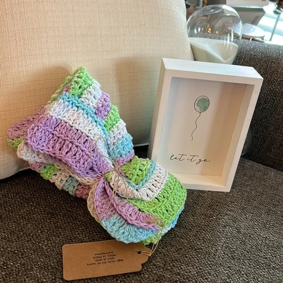 “Spring Stripes” A LOVIE made by hand with love in the USA! - Picture 1 of 3